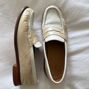 Frēda Salvador Elba Penny Loafers in cream